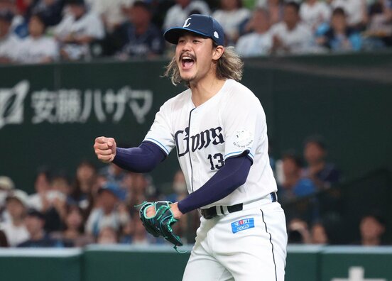 ７回を投げ終え吠える西武・高橋光成