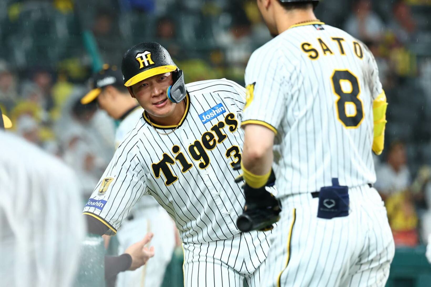 ８回、犠飛で生還した大山