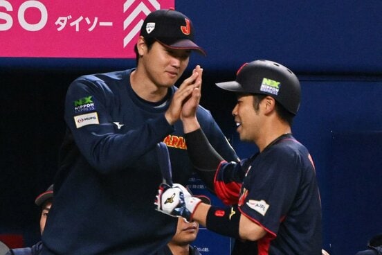 2023年の侍ジャパンでも、息ピッタリだったソフトバンク・近藤健介(右)とドジャース・大谷翔平