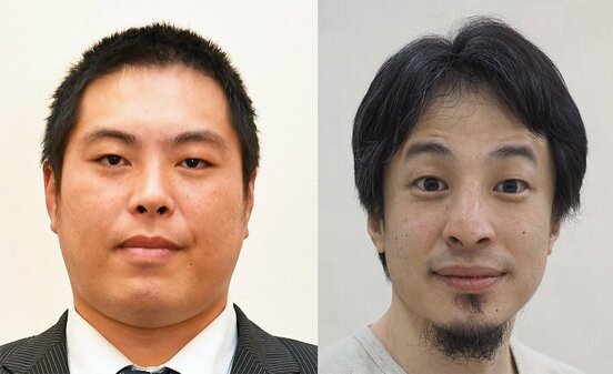 へずまりゅう氏(左)とひろゆき氏(東スポWeb)