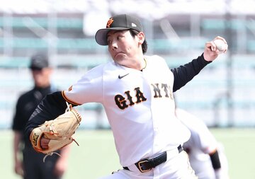 巨人・竹丸和幸は広島を２回無失点に抑えた