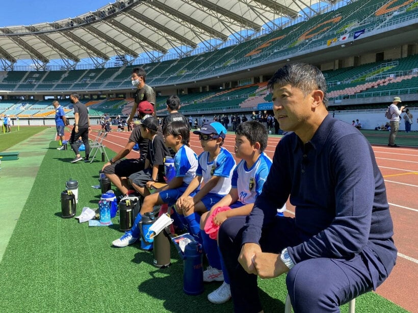 ジュニアサッカー大会にゲストで登場した武田修宏氏