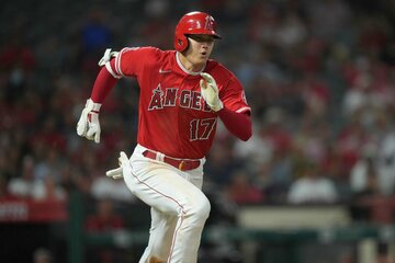  大谷は一ゴロに倒れたものの全力疾走(ロイター=USA TODAY Sports)