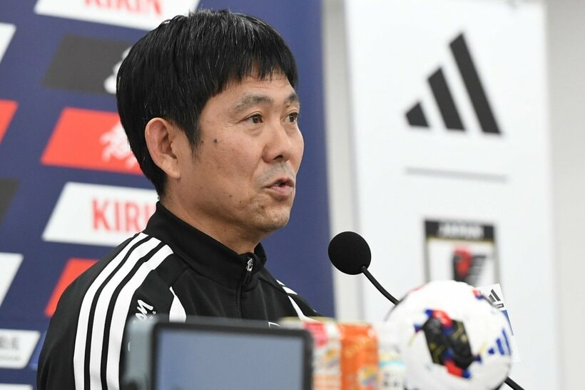会見した森保一監督