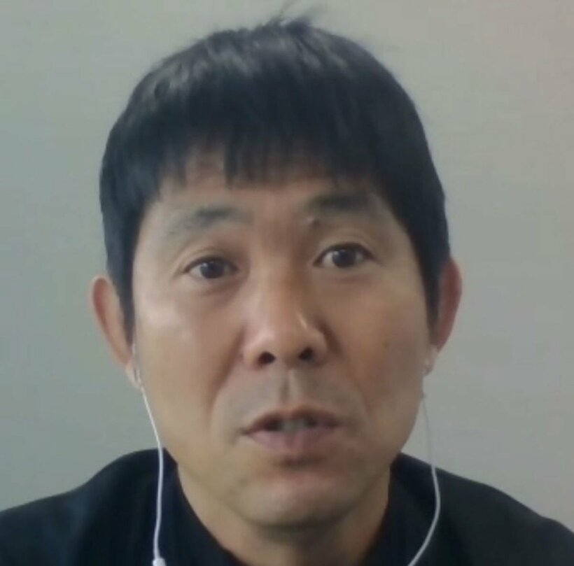  オンラインで取材に応じた森保監督(東スポWeb)