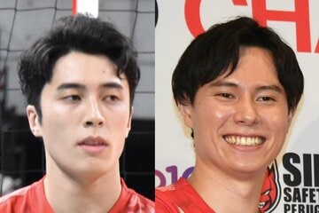 高橋塁(左)と高橋藍