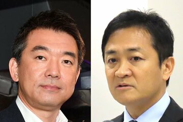 橋下徹氏（左）と玉木雄一郎氏