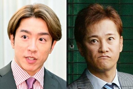 SUPER EIGHTの村上信五(左)と、中居正広氏