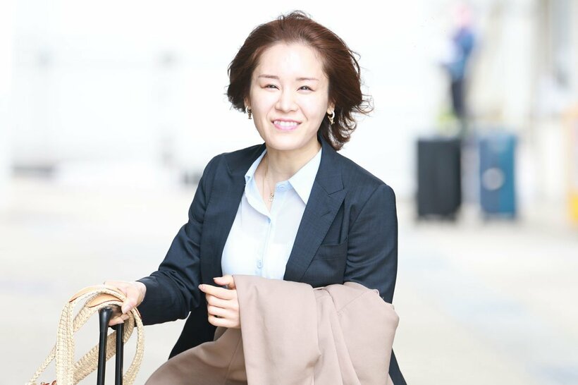 笑顔で丸亀入りした前田紗希