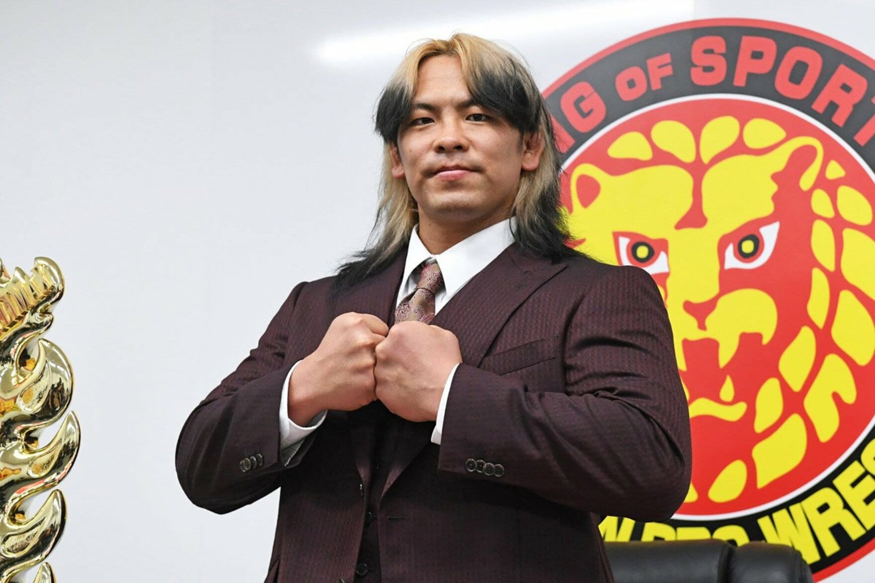 G1クライマックス一夜明け会見を行った大岩陵平