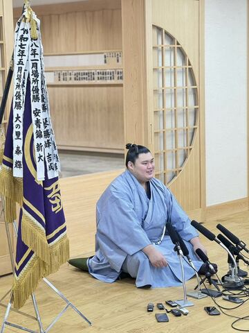 全勝優勝への意欲を明かした大の里