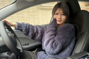 愛車の中で、2・20滋賀凱旋大会への思いを明かした安納サオリ