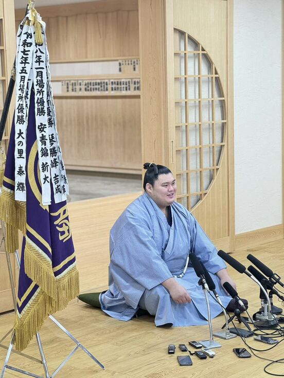 全勝優勝への意欲を明かした大の里