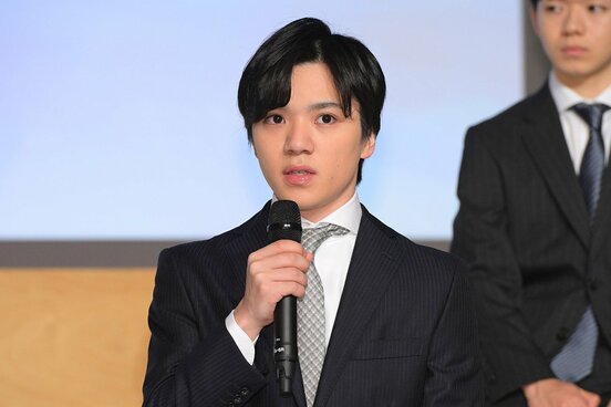会見に出席した宇野昌磨
