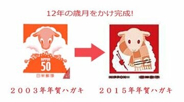 羊のマフラーが１２年をかけついに完成した