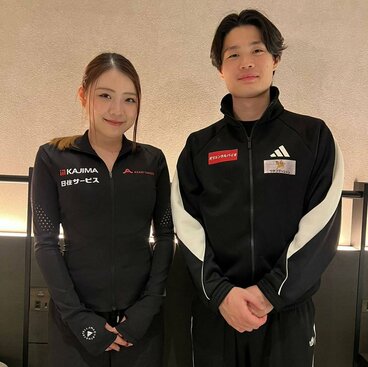 オンライン取材に応じた紀平梨花と西山真瑚（提供写真）