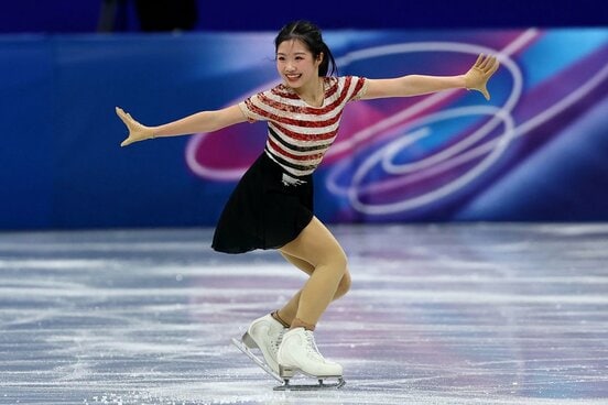 若さあふれる滑りで躍動した中井亜美（ロイター）