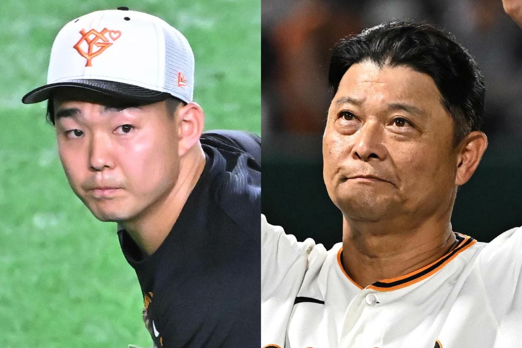 小笠原慎之介（左）と橋上監督代行