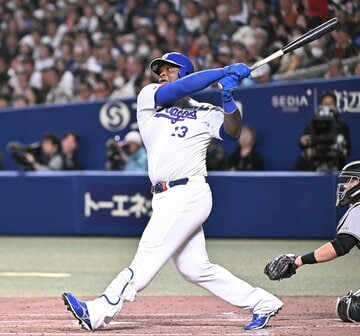 ５回、先制２ラン本塁打を放ったサノー