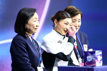 終わった…採点を待つ間に涙する坂本花織