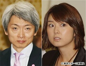  登坂アナ（左）と秋元アナ