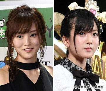  山本彩（左）と須藤凜々花