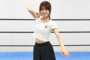 リングで練習したNGT48・清司麗菜