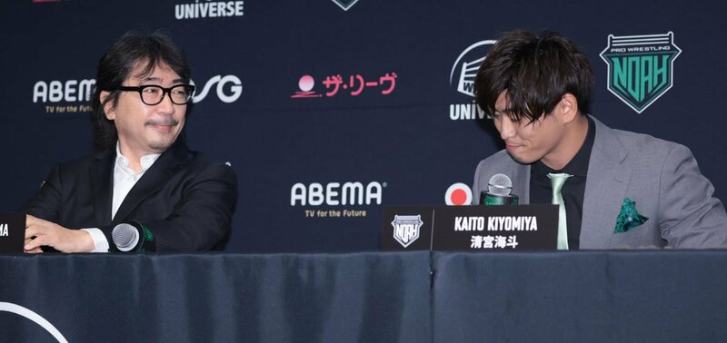  左からＡ-Ｓｋｅｔｃｈ社長・相馬信之氏、清宮海斗（東スポWeb）