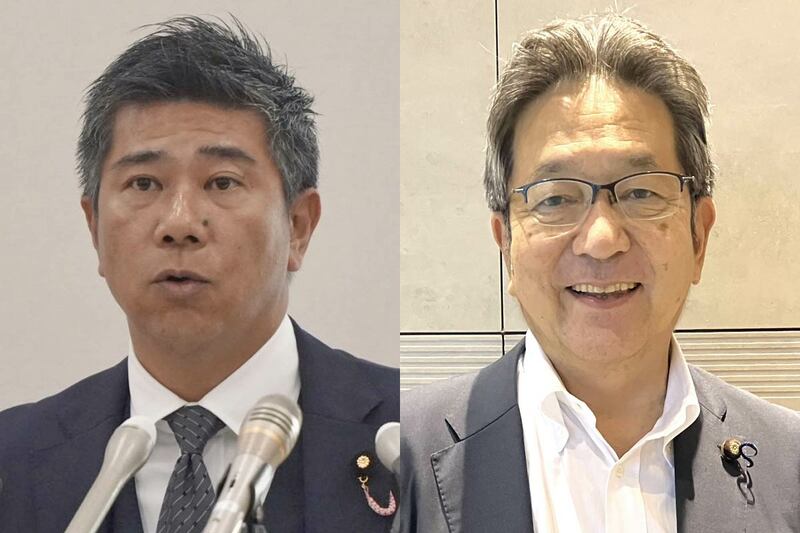 斉藤健一郎氏（左）と杉尾秀哉氏