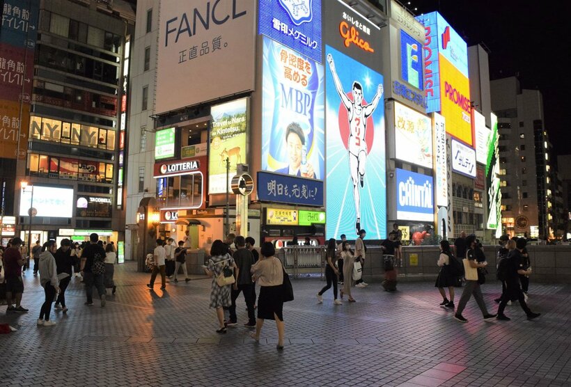  人通りの少ない大阪・戎橋