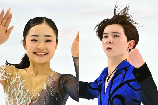 島田麻央(左)と中田璃士