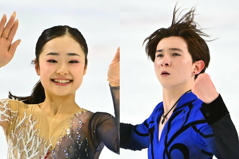 島田麻央（左）と中田璃士