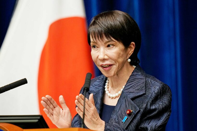 会見を行った高市早苗首相（ロイター）