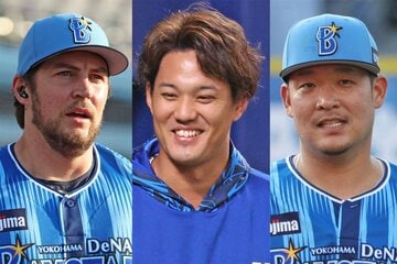 左からバウアー、藤浪、筒香