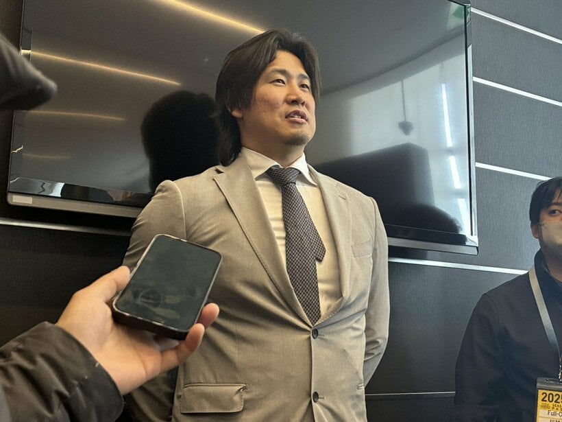 契約更改を終えたソフトバンクの杉山一樹