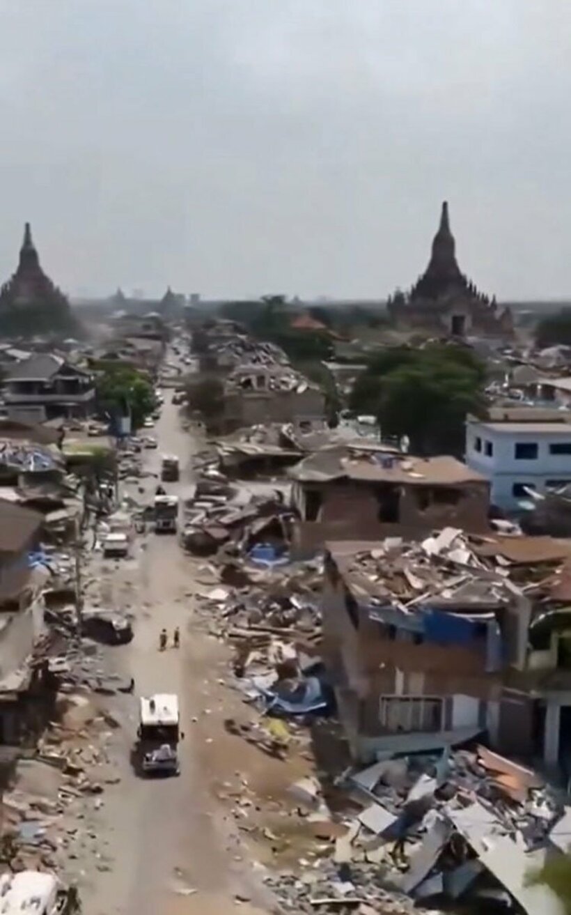 ＡＩが作成したミャンマーの地震被害のニセ動画（微博から）