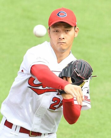  本拠地で調整した広島・薮田