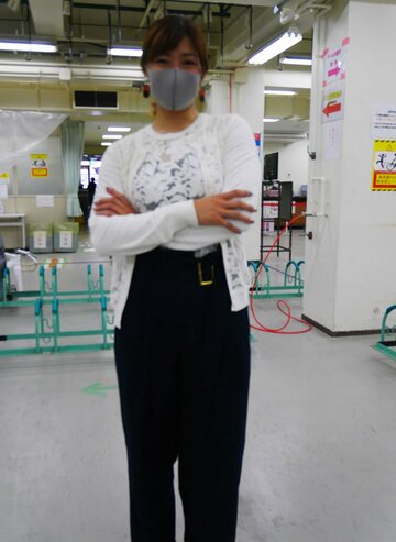  あでやかな私服姿の永塚祐子