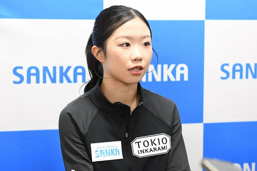 公開練習を行った中井亜美