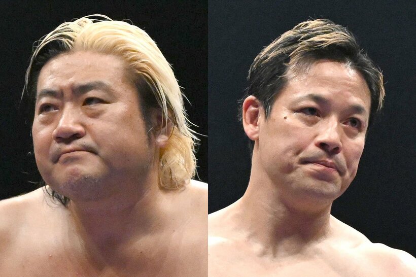 新たな動きを見せそうな諏訪魔(左)と潮崎豪