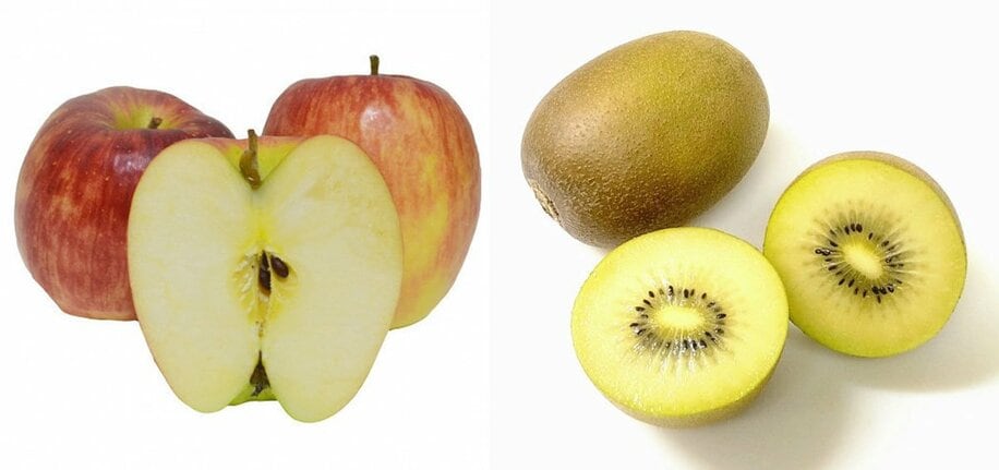  リンゴやキウイフルーツは水溶性食物繊維を含む（写真はイメージ）