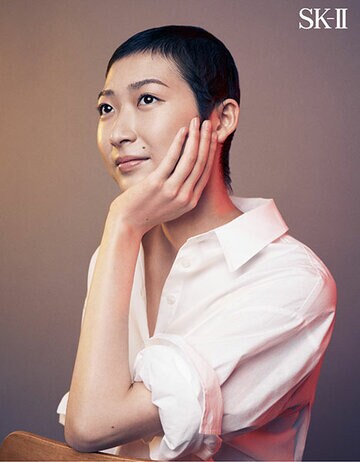  池江は退院後初めてウイッグを外した姿を披露した