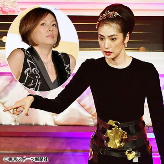 天海、米倉（囲み写真）の新旧視聴率女王のバトルが勃発した！？