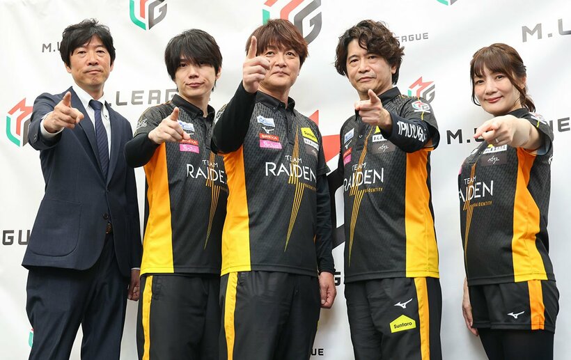 「TEAM RAIDEN / 雷電」の(左から)から高柳寛哉監督、本田朋広、瀬戸熊直樹、萩原聖人、黒沢咲