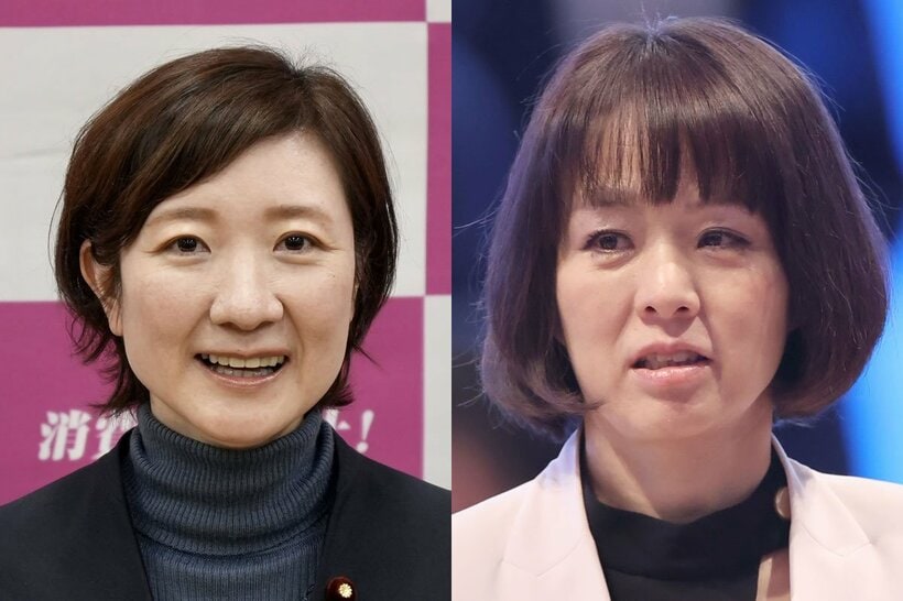 れいわ新選組の大石晃子衆院議員(左)と、自民党から出馬となる杉田水脈氏