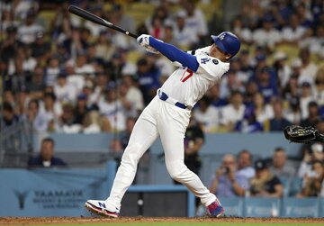 ヤンキース戦で２本塁打を放った大谷翔平（ロイター）