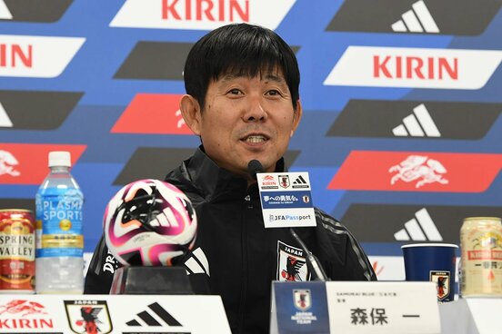 北朝鮮戦に向けて会見を行った森保監督