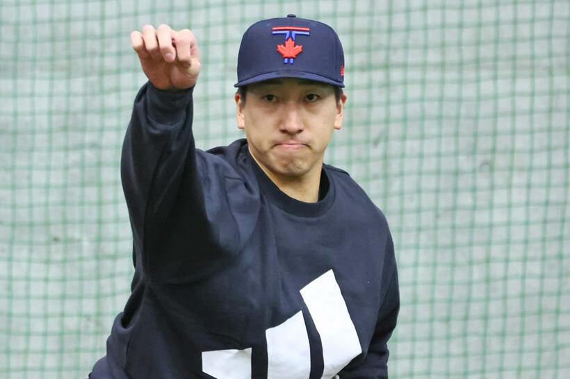 練習を公開した大勢