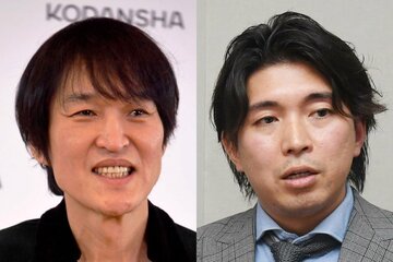 千原ジュニア(左)と、自民党の元衆院議員・宮崎謙介氏