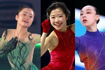 左から島田麻央、中井亜美、岡万佑子